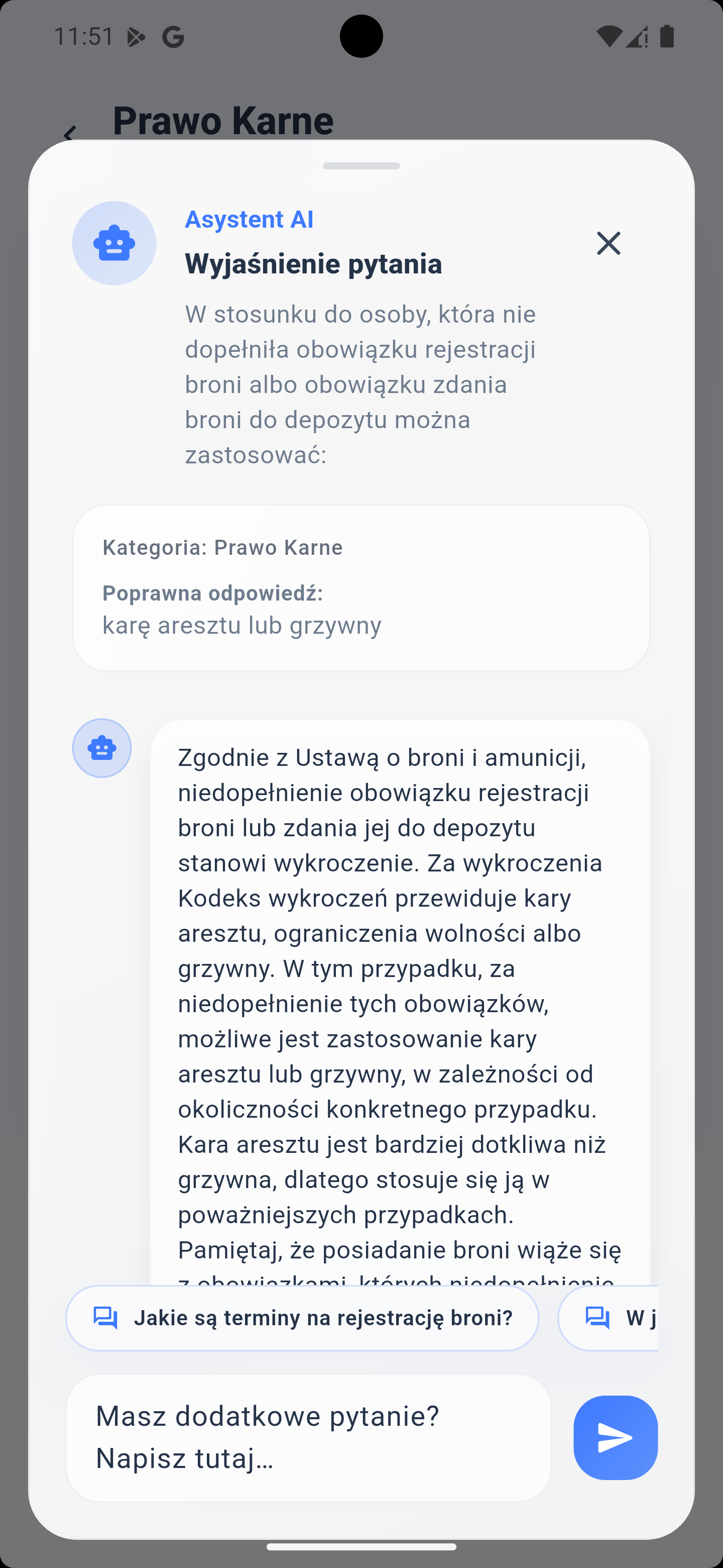 Asystent AI w aplikacji Zdaj Patent